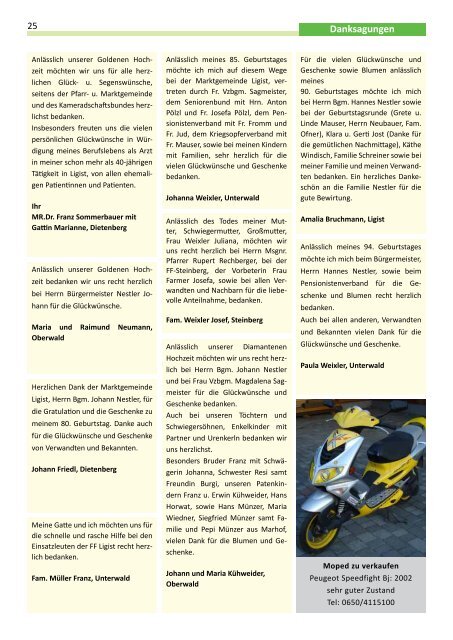 Ligister Nachrichten Juni 2011