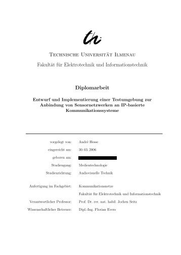 Technische Universität Ilmenau Fakultät für Elektrotechnik und ...