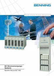 DC Stromversorgungs- Systeme - Benning