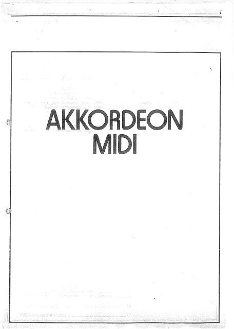 Akkordeon Midi Info's - Hohner