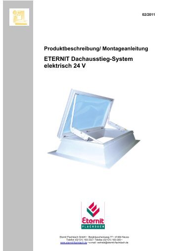 essertop Dachausstieg-System 24 V - 8001 486 - Eternit Flachdach ...