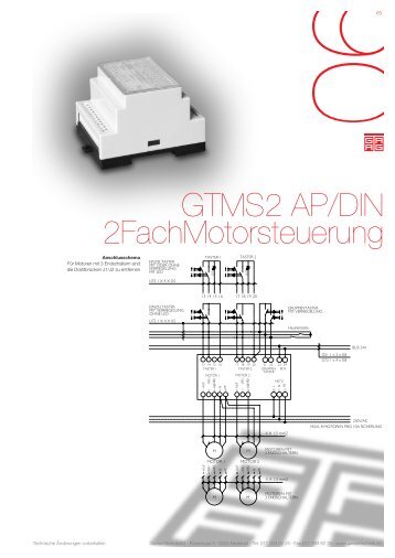 GTMS2 AP/DIN 2fachmotorsteuerung - Gasser-Technik AG
