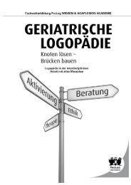 ProLog Fachtherapeut für geriatrische Logopädie ... - bei ProLog