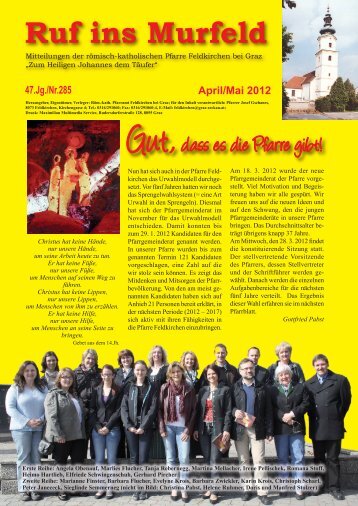 Pfarblatt 285 April_Mai 2012 - Pfarre Feldkirchen bei Graz