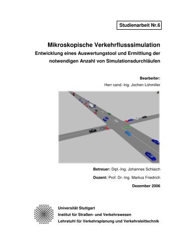 Studienarbeit - Institut für Straßen- und Verkehrswesen - Universität ...