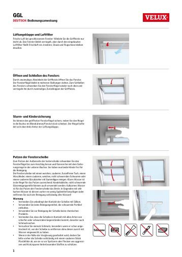 Silicone 1 Lüftungsklappe und Luftfilter Öffnen und ... - Velux