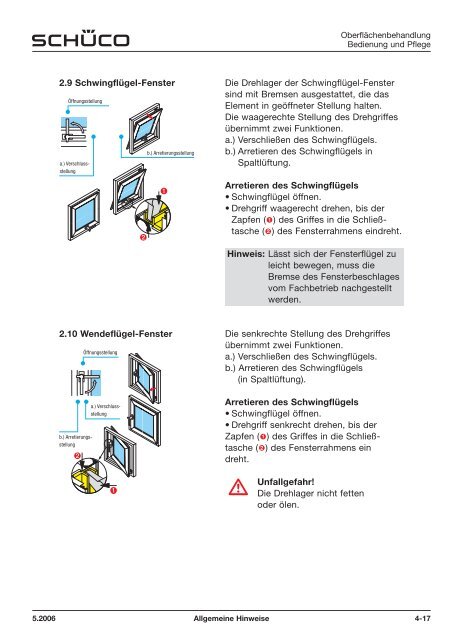 Schüco - Bedienung und Pflege - Arcont IP, doo