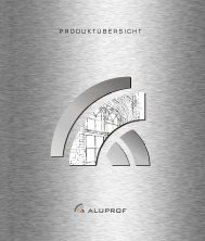 Produktübersicht - von Aluprof Deutschland GmbH