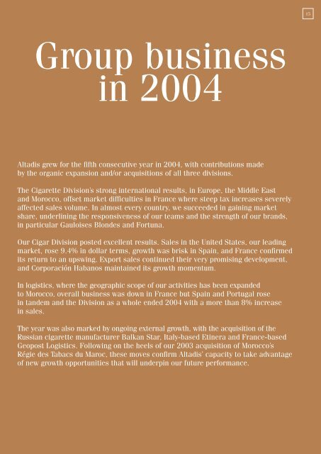 Annual report 2004 (English) - PDF 3546K - Imperial Tobacco