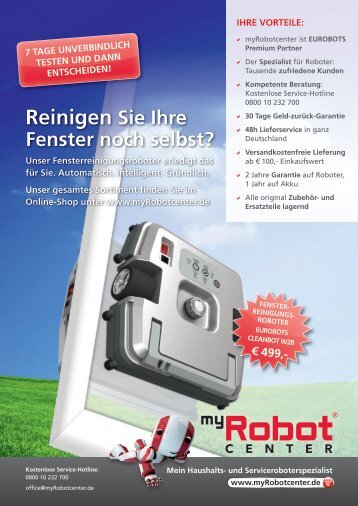 Produktflyer - Fensterputzroboter CLEANBOT W28 - myRobotcenter