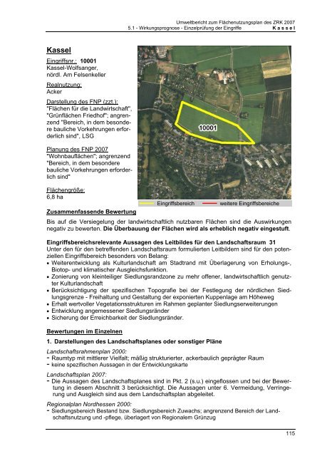 Zweckverband Raum Kassel Umweltbericht - beim Zweckverband ...