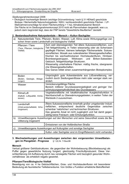 Zweckverband Raum Kassel Umweltbericht - beim Zweckverband ...