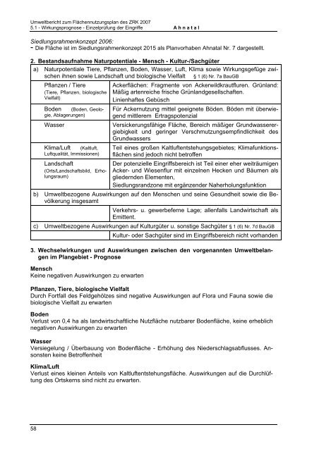 Zweckverband Raum Kassel Umweltbericht - beim Zweckverband ...