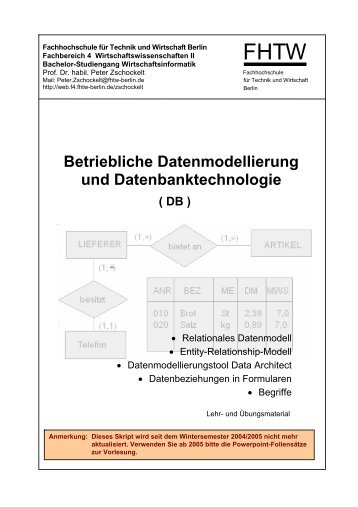Betriebliche - Wirtschaftsinformatik HTW Berlin
