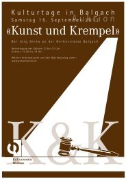 Objektkatalog - Kulturverein Widnau