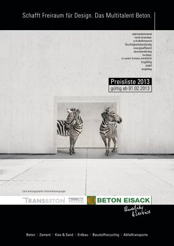 Beton Eisack Preisliste 2013 dt.indd