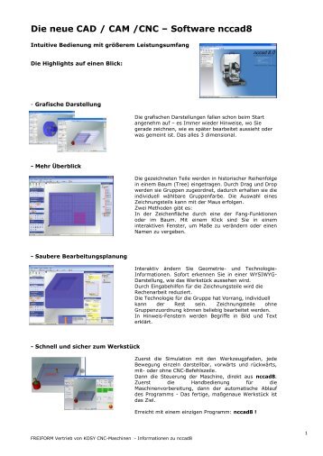 Software nccad8 - KOSY CNC-Maschinen und Zubehör für Schulen ...