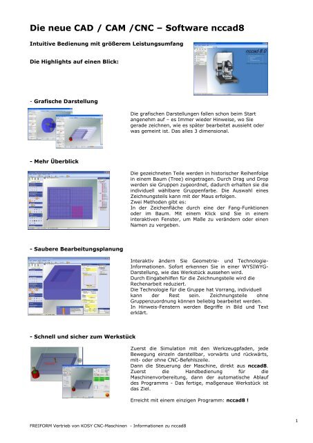 Software nccad8 - KOSY CNC-Maschinen und Zubehör für Schulen ...