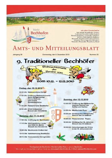 Mitteilungsblatt vom 09.12.2010 - Markt Bechhofen