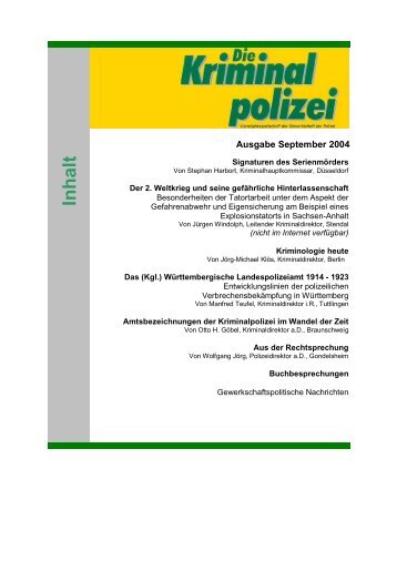 ausgabeseptember2004.. - Die Kriminalpolizei