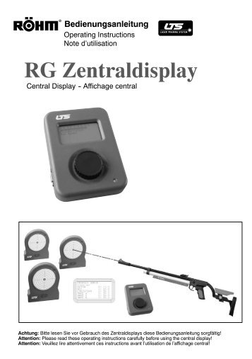 Röhm LTS Zentraldisplay Bedienungsanleitung D / E / F - Walther
