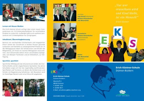 Unser aktueller Flyer - Erich Kästner Schule Dülmen-Buldern