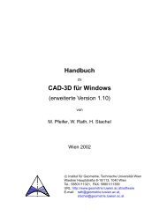 Handbuch zu CAD-3D für Windows, erw. Version - Technische ...