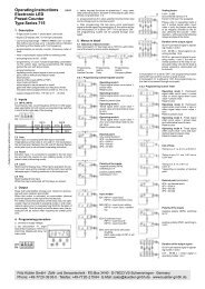 715 Manual - Fritz Kübler GmbH Zähl- und Sensortechnik