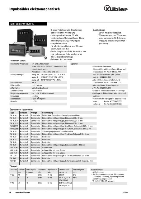 Impulszähler elektromechanisch - produktinfo.conrad.com