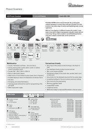 Data sheet - Fritz Kübler GmbH Zähl- und Sensortechnik