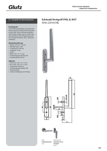 Beschlagsysteme (PDF) - Glutz