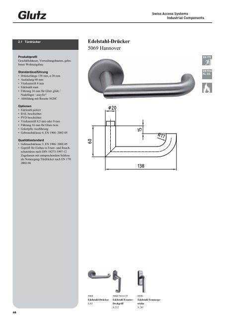 Beschlagsysteme (PDF) - Glutz