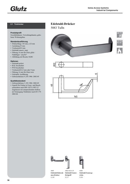 Beschlagsysteme (PDF) - Glutz