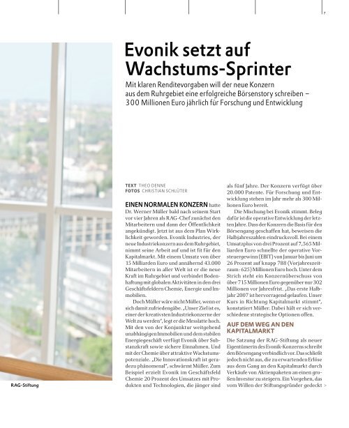 Evonik Magazin 3/2007 - Evonik Industries AG