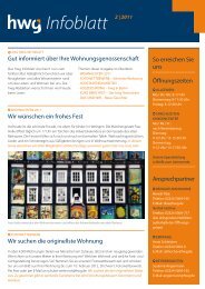 Infoblatt 2 | 2011 - HWG eG