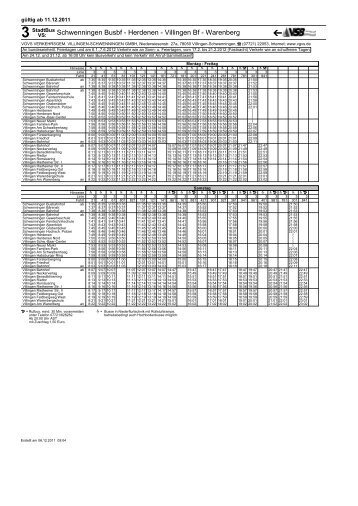 Fahrplan 3, 2 - VS Bus