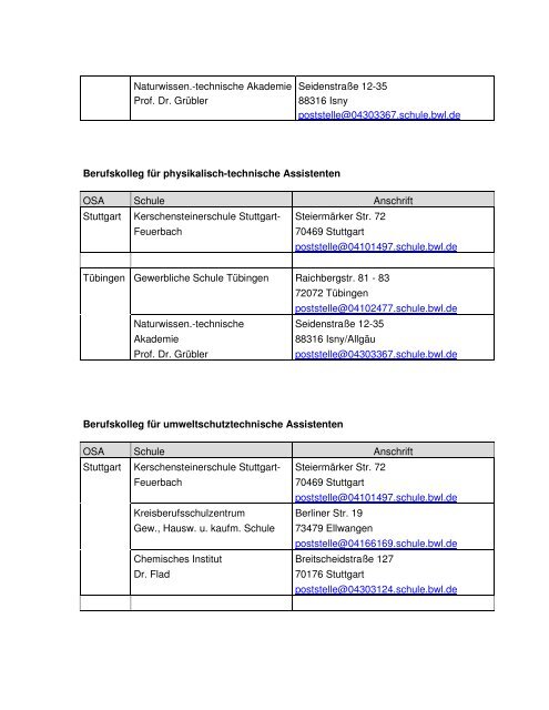 Ausbildungs- und Prüfungsordnung für die zweijährigen ... - nta Isny