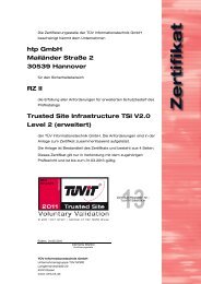 Trusted Site Infrastructure TSI V2.0 Level 2 (erweitert) - TÜViT