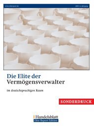 Die Elite der Vermögensverwalter im deutschsprachigen Raum