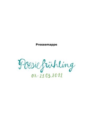 Pressemappe - Nicola Caroli - Poesievermittlerin