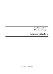 Lineare Algebra - Universität Potsdam