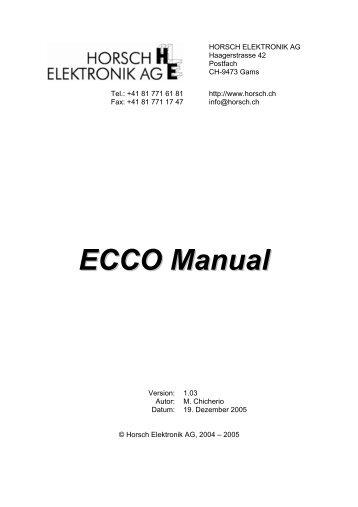 ECCO Manual 1.03.pdf - Horsch Elektronik AG