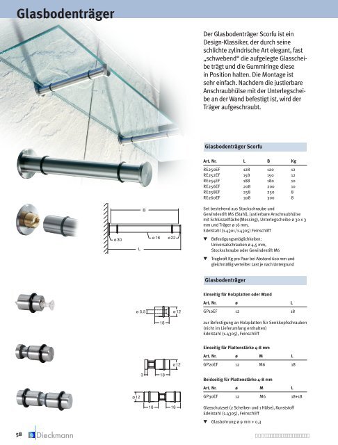 2 Glasbodenträger