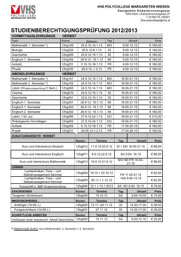 Stundenplan SBP