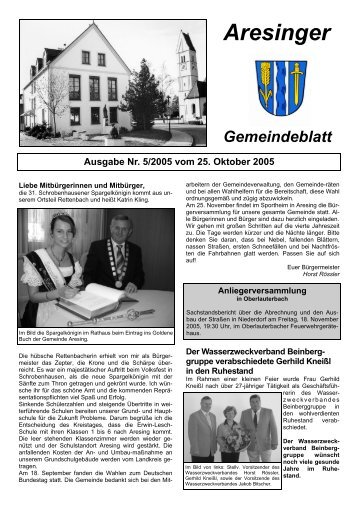 Gemeindeblatt - Aresing