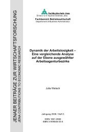 Dynamik der Arbeitslosigkeit - Fachbereich Betriebswirtschaft der ...