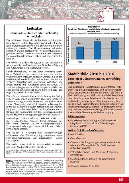 Stadtleitbild 2010-2016 - Stadt Neumarkt in der Oberpfalz