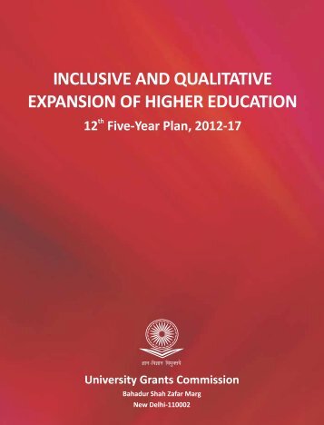 inclusive and qualitative expansion of higher education - UGC