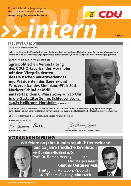 Februar/März 2009 - CDU Kreisverband Heilbronn