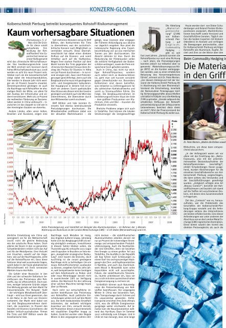 Viele Faktoren wirken auf Rohstoffpreise ein - Large Bore Pistons